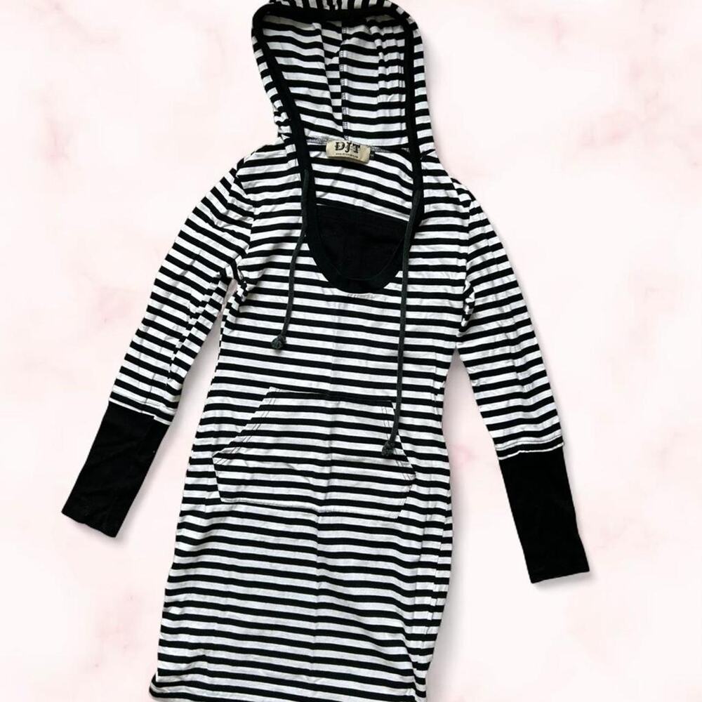 Black and white striped hoodie